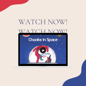 book video funky chicken chooks in space