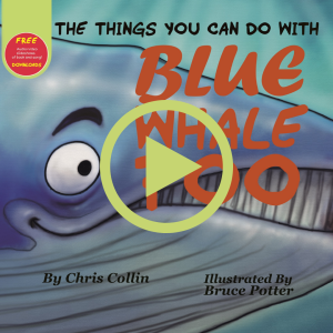 Blue whale poo book cover/play